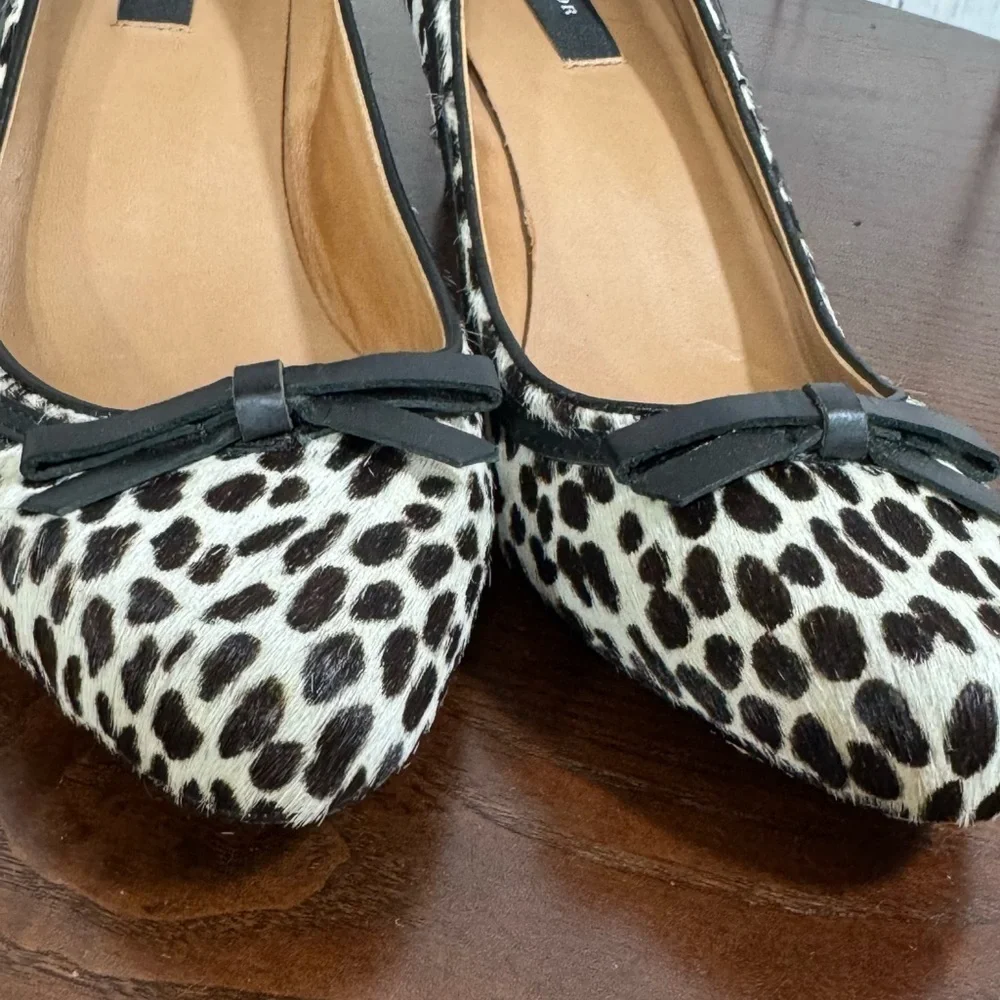 Ann Taylor leopard print Calf Hair, Calf Leather 3” heeled almond toe pumps 7.5 - Picture 4 of 14